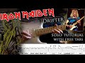 Iron Maiden - Drifter Dave Murray's solo lesson (with tablatures and backing tracks)