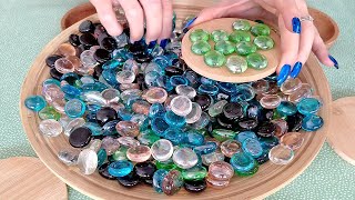 ASMR Glass Pebbles/Stones • Sorting \u0026 Organizing • No Talking