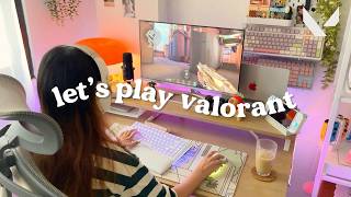 cozy valorant 🍃 | aesthetic desk setup + chill sage gameplay, singularity vandal ✨