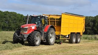 Massey Ferguson 8680 \u0026 zelfbouw dubbeldoelwagen - Loonw. De Bruyne Agro