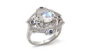 Generations 1912 Moonstone, Sapphire and Zircon  Ring