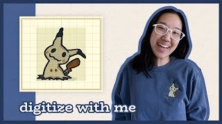 Start to Finish EMBROIDERY DIGITIZE TUTORIAL | Pokemon Mimikyu