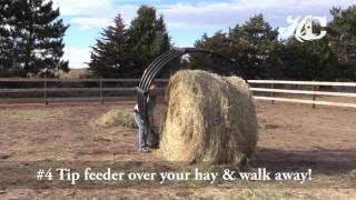 Attaching Hay Chix Net to Poly Ring Feeder