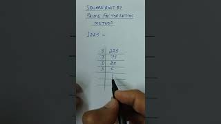 Square Root of 225 by Prime factorisation method