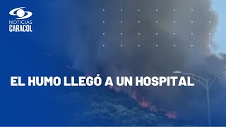 Impactantes videos de incendio forestal en la vía Floridablanca - Piedecuesta, en Santander