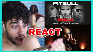 Reagindo Pitbill feat. Becky G & De La Ghetto- Mala Remix (Official Vídeo) | EDY KENDALL