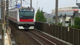 E233系5000番台Y505編成京葉線「東京行き」舞浜駅到着