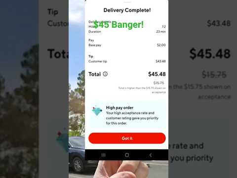 $45 Doordash tip