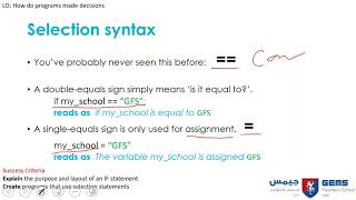 Selection and Decision Making (With focus in Python)