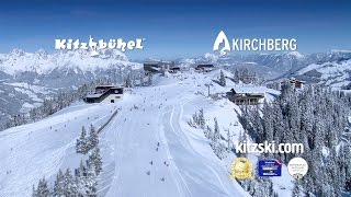 Sonnenskilauf im weltbesten Skigebiet Kitzbühel Kirchberg