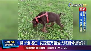 「腸子全堵住」 女控校方讓愛犬吃雞骨頭害命