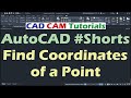 AutoCAD Find Coordinates of a Point #Shorts