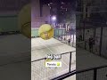 Playing tennis with a giant ball