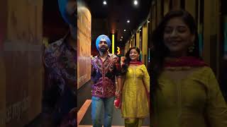 Ammy Virk & Tania Fun In Cinema 🎬 New Movie Bajre Da Sitta • Cute Couple Video