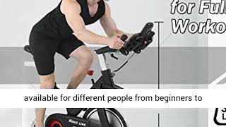 MUSCOACH Magnetic Exercise Bike 330 lb Capacity, Silent Belt Drive Indoor Cycling Stationary Bike