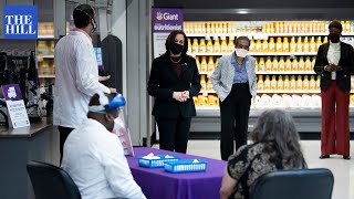 VP Kamala Harris visits a pharmacy participating in Biden admin’s Federal Retail Pharmacy Program