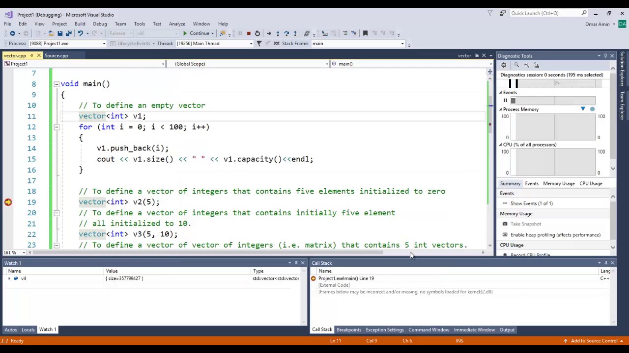 3 C Vectors In Stl Youtube