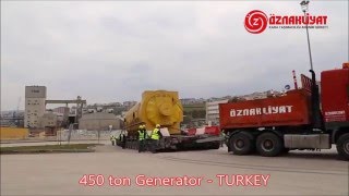 Oznakliyat 450 ton Generator transportation