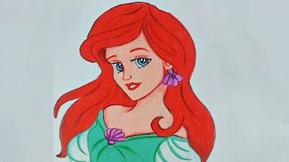 How to Draw Ariel from The Little Mermaid | Disney Princess