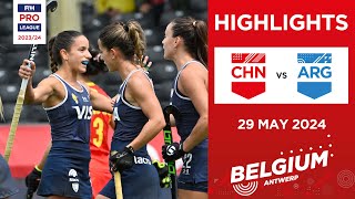 FIH Hockey Pro League 2023/24 Highlights | China vs Argentina (W) | Match 1