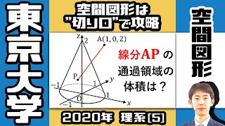 【東大2020】"断面" で攻略する体積計算問題【空間図形】