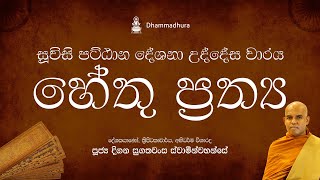 හේතු ප්‍රත්‍ය (සූවිසි පට්ඨාන දේශනා උද්දේස වාරය) | Ven Digana Sugathawansa Thero