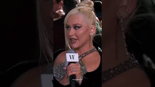 How did Christina Aguilera get ready for the Vanity Fair Oscars 2023 party? #shorts
