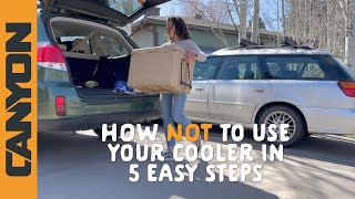 how NOT to use your cooler - 5 easy steps