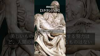 【感銘語録】ミケランジェロ④－心地よい名言を癒しの語り （美しいものを創作しようとする努力ほど、人間の魂を清めてくれるものはない）#名言 #癒やしの朗読