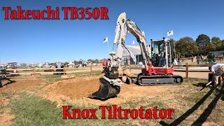 Trying Out A Takeuchi TB350R With A Knox Tiltrotator At The Equip Expo