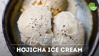 Hojicha Ice Cream Recipe (Roasted Green Tea Flavour)