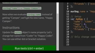 Updating Object Properties, freeCodeCamp Basic Javascript