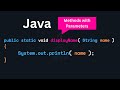 Methods with Parameters / arguments in Java Programming Video Tutorial