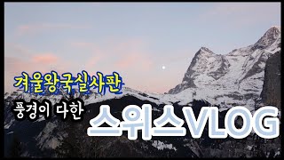 유럽자유여행 ep09 | 겨울왕국실사판⛄풍경이 다한 스위스여행 브이로그🏔 쉴터호른,뮤렌💜