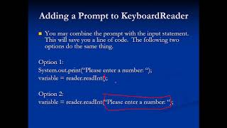 AP CSA: Input and KeyboardReader