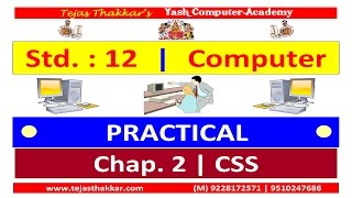 Std. 12 | Chap. 2 | CSS