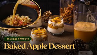 Wintry Baked Apple Cream🍎🥄: A Dessert for a Cozy Weekend #AUTO10