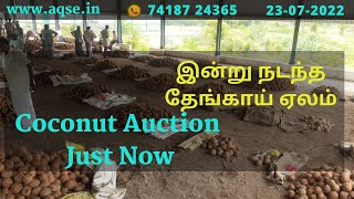 இன்றைய தேங்காய் விற்பனை விலை | Dark Brown Coconut Auction Price | Best Coconut for Copra Making