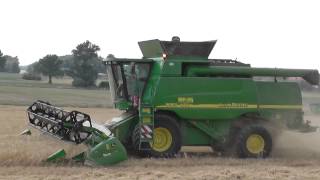 Gersten Ernte 2015 mit John Deere 9680i WTS Mähdrescher