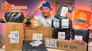 COMPREI ISSO TUDO NA MAIOR PROMOÇÃO DA SHOPEE! MEIA HORA DE UNBOXING! 😮 (Com links!)