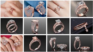 ROSE GOLD DIAMOND RINGS/#rose#gold#with #diamond #rings #design