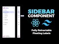 Build a Retractable Sidebar Component purely in ReactJS and Tailwind CSS | React Sidebar Navigation