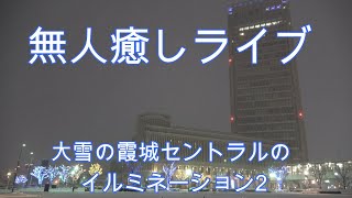 無人癒しライブ大雪の霞城セントラルのイルミネーション2