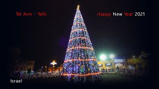 HANUKIYA and CHRISTMAS TREE in Jaffa, Israel
