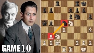 Havana Knights || Lasker vs Capablanca || WCC Game 10 (1921)