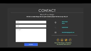 Create a Contact Form Using HTML5 Validation & PHP Connectivity Part- 2 by BKTutorial