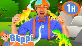 Blippi Learns Dinosaur Names with Dinosaur Toys! | 1 HOUR OF BLIPPI TOYS