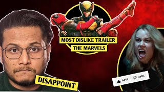 DISAPPOINTED! the marvels most dislike trailer | the marvels| marvel studios| thesjsuper