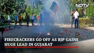 Gujarat Election Results | Video: Firecrackers Go Off As BJP Gains Huge Lead In Gujarat