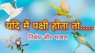 यदि मैं पक्षी होता तो पर निबंध और भाषण | If I am a bird🐦 Short Essay | Chaandu's World